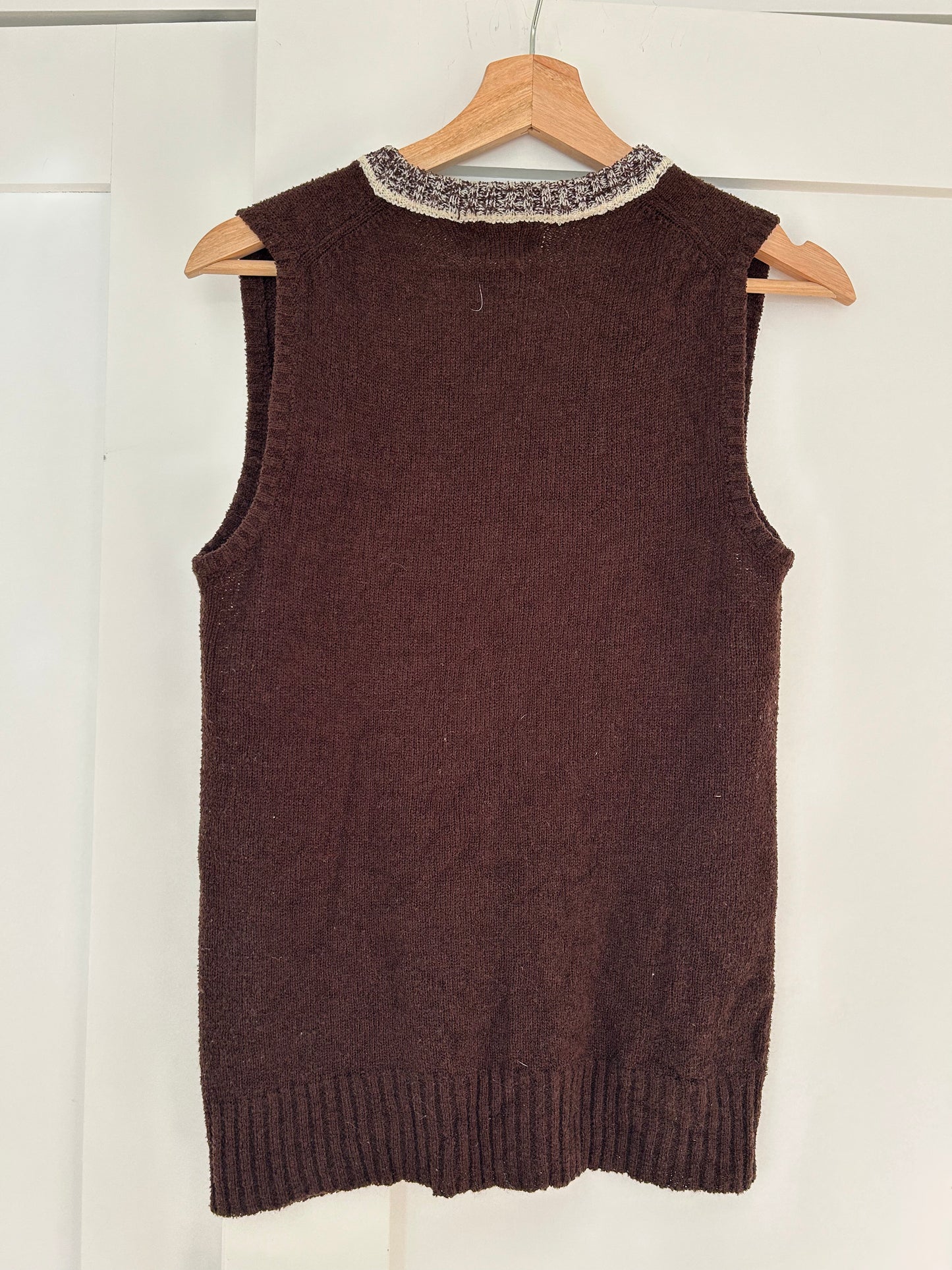 Rochelle Fair Isle Style V Neck Sleeveless Vest