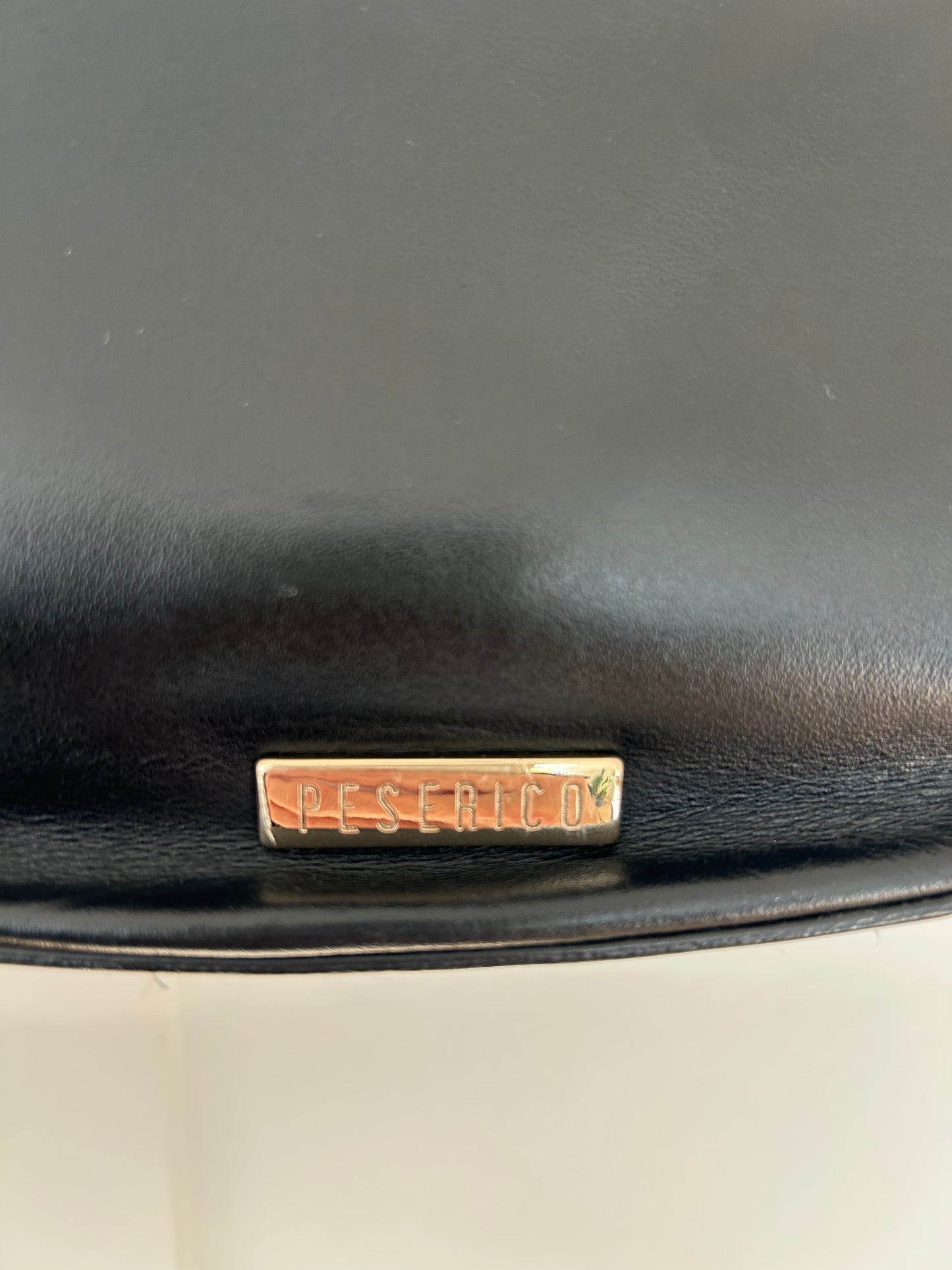 Peserico Dark Brown Leather Shearling Crossbody Bag