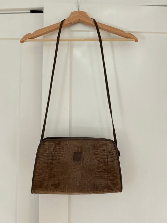 70's Vintage Anne Klein for Calderon Leather Crossbody Bag