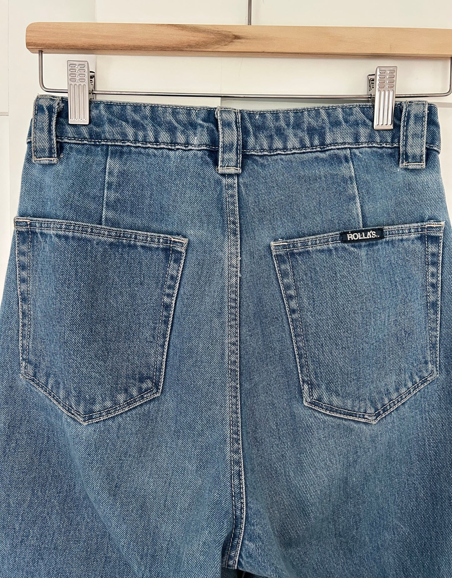 Rolla's Medium Wash Wide Leg Sailor Style Jeans