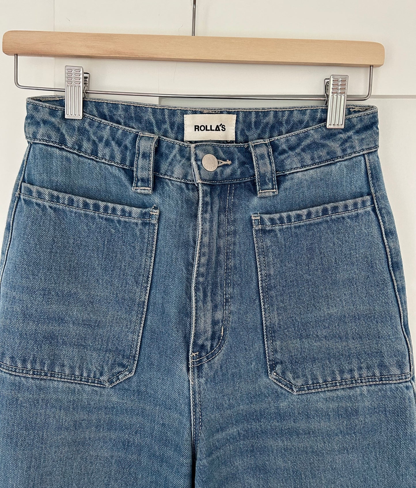 Rolla's Medium Wash Wide Leg Sailor Style Jeans