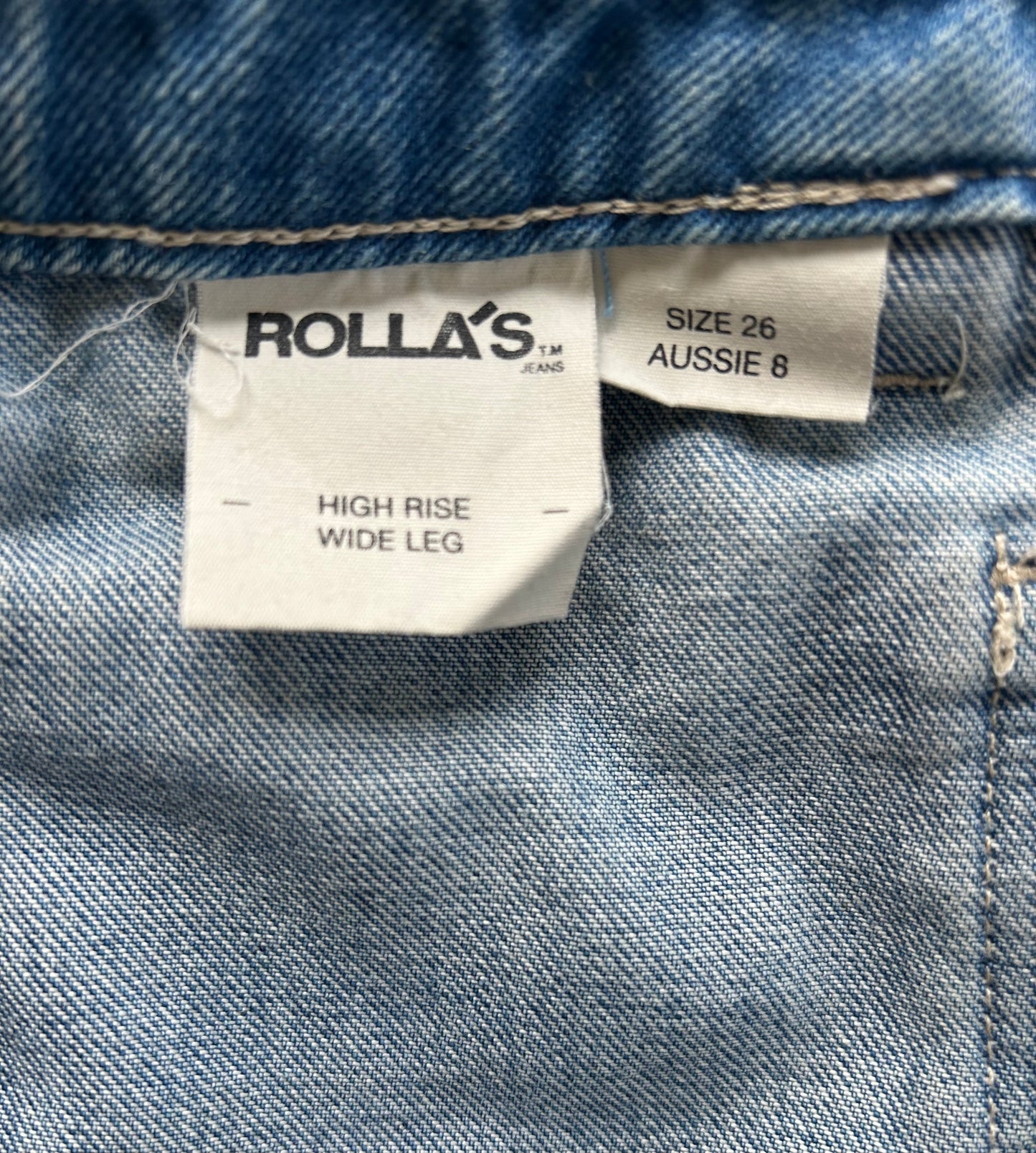 Rolla's Medium Wash Wide Leg Sailor Style Jeans